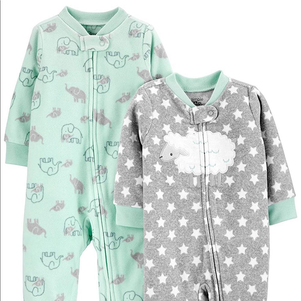 SET OF 2/ BABYS WARM PJS